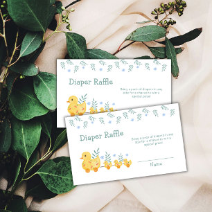 Cherry Rubber Mum Duck Diaper Raffle Baby Shower Enclosure Card
