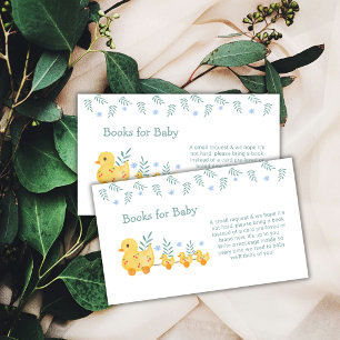 Cherry Rubber Mummy Duck Books For Baby Shower Enclosure Card