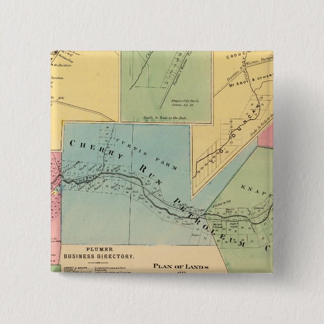 Cherry Run, Plumer 15 Cm Square Badge (Front)