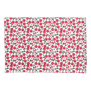 Cherry Seamless Pattern, Red Fruit Pattern, Cute C Pillowcase