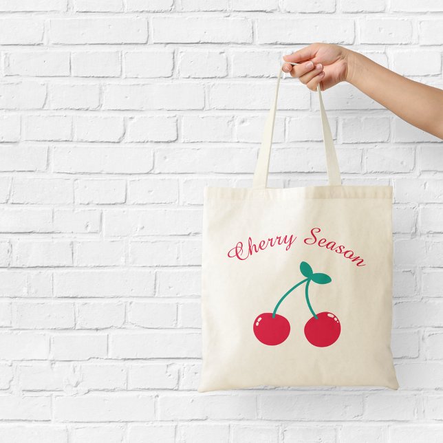 Cherry Season Cute Cherries Tote Bag (Creator Uploaded)
