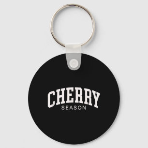 Cherry Season Cute Summer Fruit Orchard Graphic Key Ring