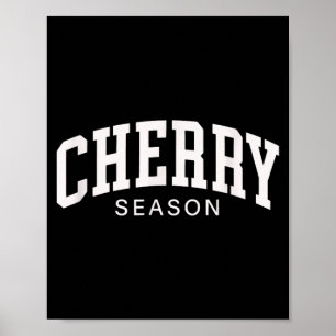 Cherry Season Cute Summer Fruit Orchard Graphic Poster