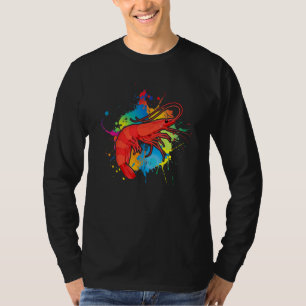 Cherry Shrimp Watercolor Fish Fresh Water Aquarium T-Shirt