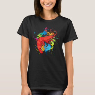 Cherry Shrimp Watercolor Fish Fresh Water Aquarium T-Shirt