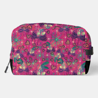 Cherry Skulls, glitz and hot pink Dopp Kit