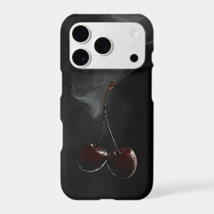 Cherry Smoke iPhone Case Cinematic Dark
