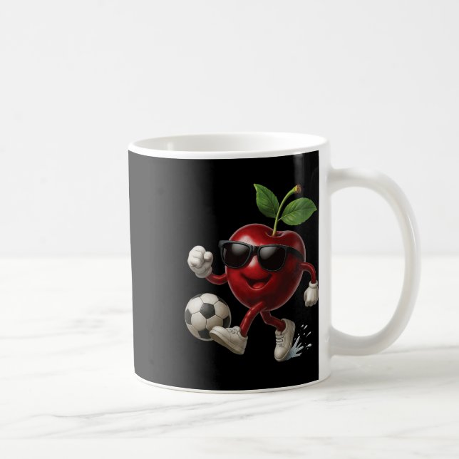 Cherry Soccer Premium  Coffee Mug (Right)