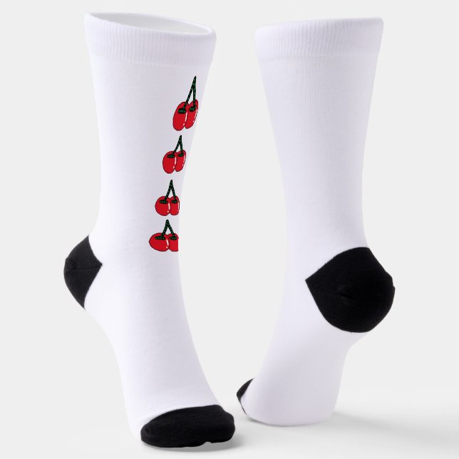 cherry socks (Angled)