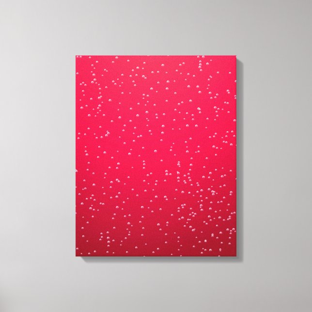 Cherry Soda with Tiny Bubbles Background Art Canvas Print (Front)