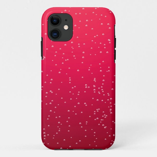 Cherry Soda with Tiny Bubbles Background Art Case-Mate iPhone Case (Back)