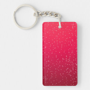Cherry Soda with Tiny Bubbles Background Art Key Ring