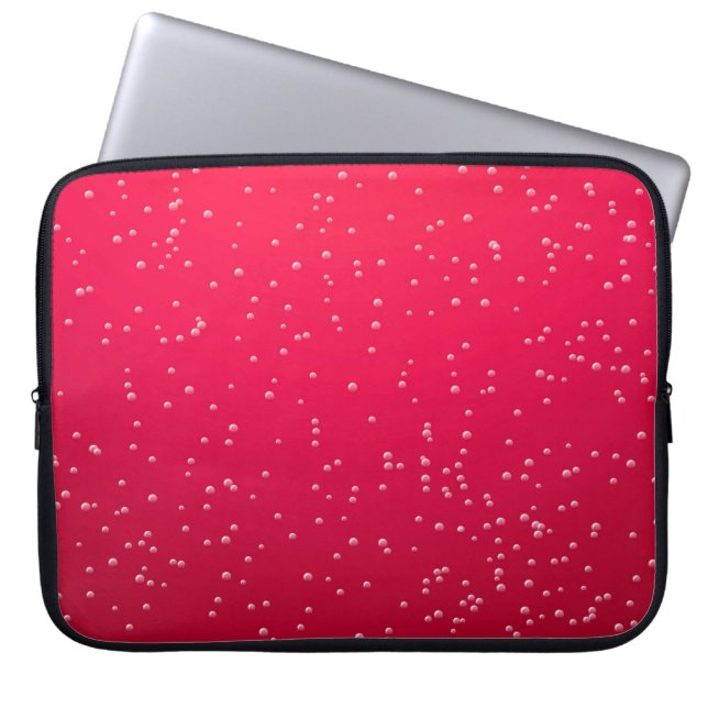 Cherry Soda with Tiny Bubbles Background Art Laptop Sleeve (Front)