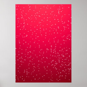 Cherry Soda with Tiny Bubbles Background Art Poster