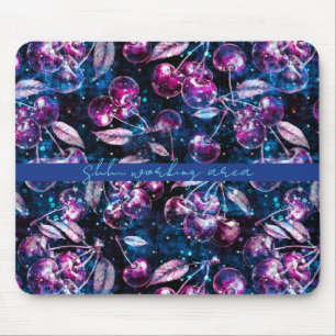 Cherry space trip editable personalisation mouse mat