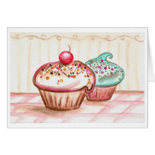 Cherry Sprinkle Cupcakes  Card