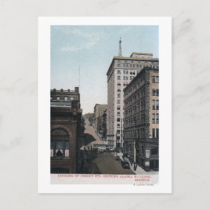 Cherry Street Scene with Alaska Bldg Postcard