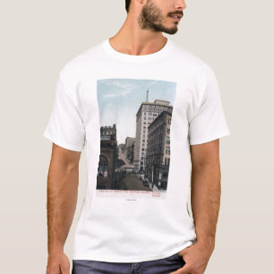 Cherry Street Scene with Alaska Bldg T-Shirt