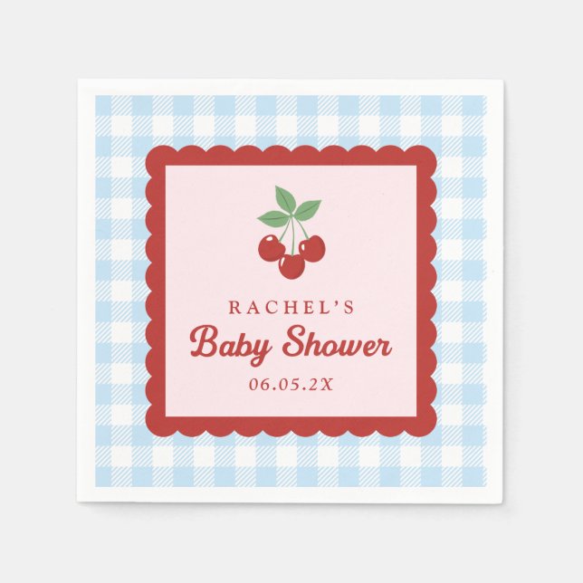 Cherry Sweet Baby Shower Napkin (Front)