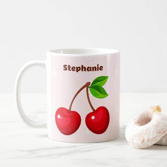 Cherry Sweet Birthday Coffee Mug (With Donut)