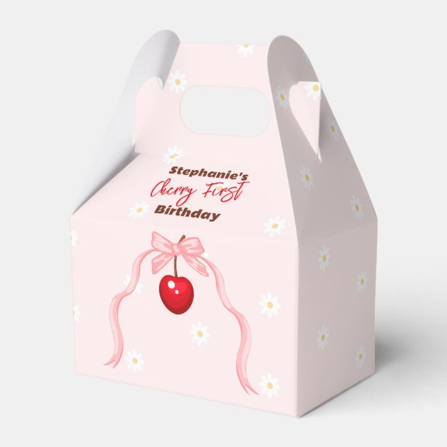 Cherry Sweet Birthday Favour Box (Front Side)