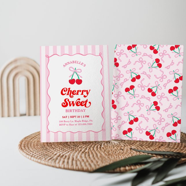 Cherry Sweet Birthday Invitation (Creator Uploaded)