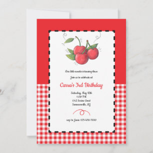 Cherry Sweet Birthday Party Invitation