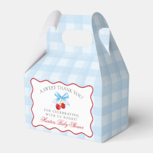 Cherry Sweet Blue Coquette Baby Shower Favour Box