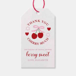 Cherry Sweet Bridal Shower Gift Tags