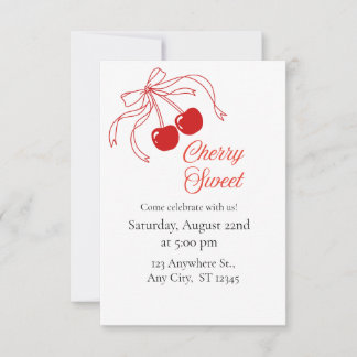Cherry Sweet Celebration Invitation 🍒