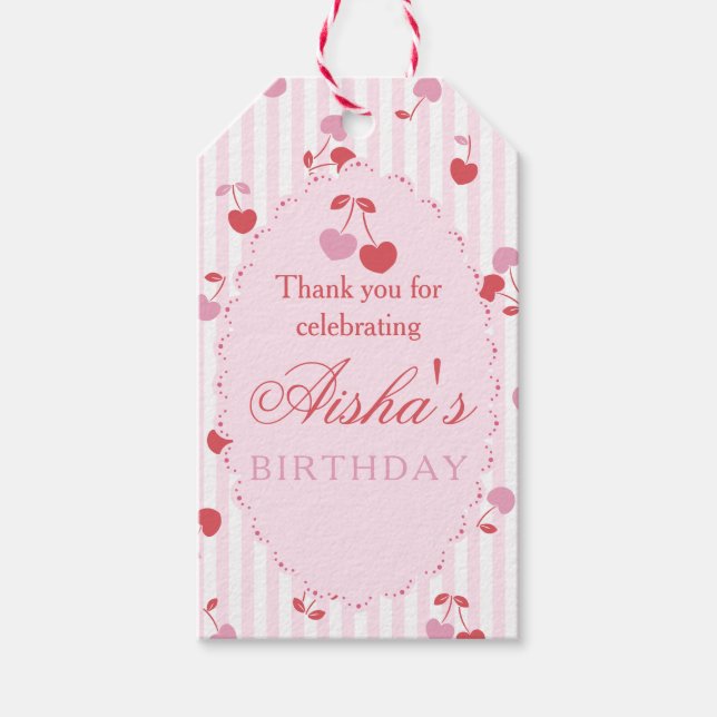 Cherry Sweet Thank you Tags (Front)
