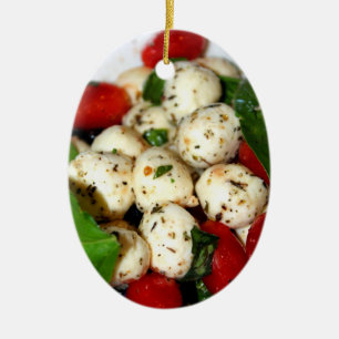 Cherry Tomato and Mozzarella Salad Ceramic Tree Decoration