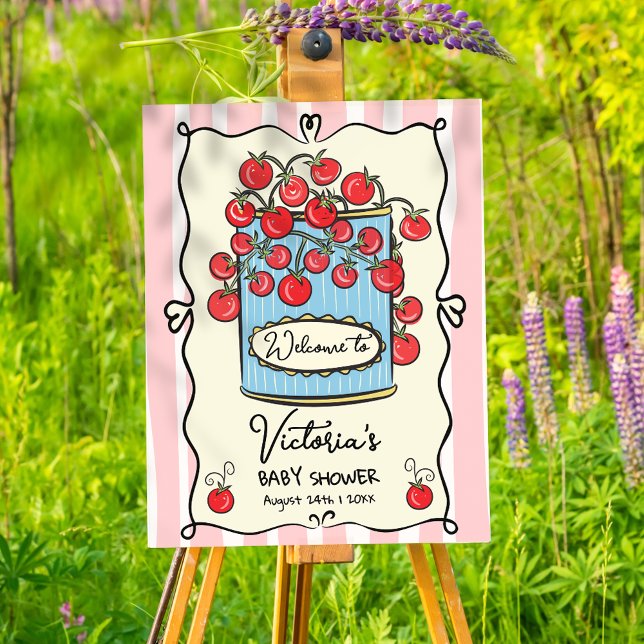 Cherry Tomato Baby Shower Welcome Sign Poster (Creator Uploaded)