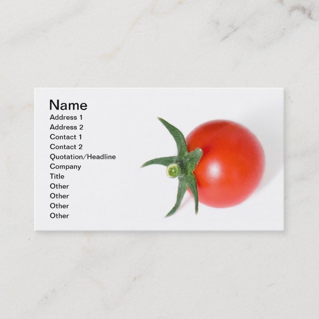 Cherry tomato business card (Front)