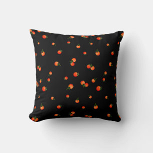 Cherry tomatoes illustration. Watercolor seamless Cushion