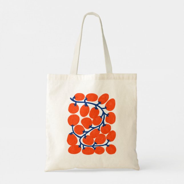 Cherry Tomatoes on the Vine Illustration Tote (Back)