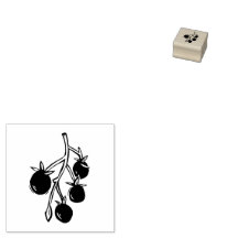 Cherry Tomatoes Plant Gardening Rustic Lino-cut