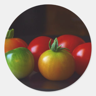 cherry-tomatos classic round sticker