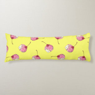 Cherry-Topped Ice Cream Pattern Body Cushion