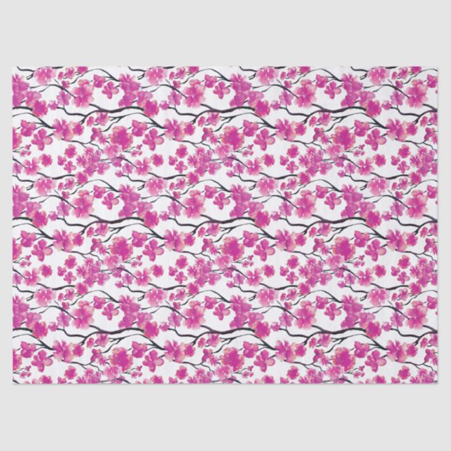Cherry Tree Blossoms Tissue Paper (Front)