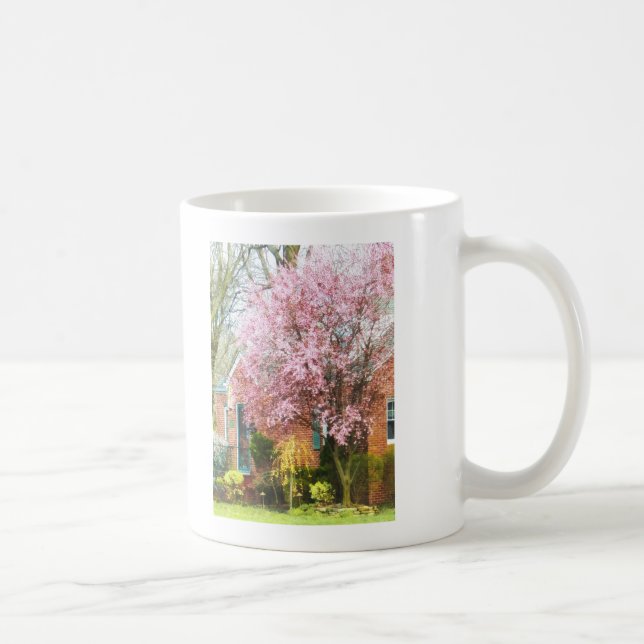 Cherry Tree By Brick House Coffee Mug (Right)