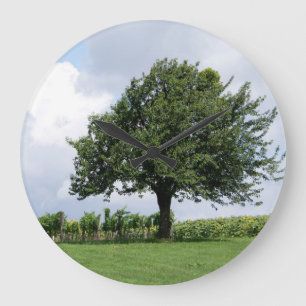 Cherry Tree In Summer Large Clock
