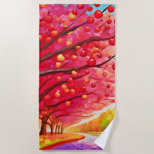 Cherry Tree Lane Beach Towel