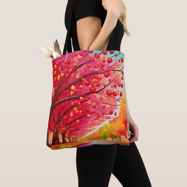 Cherry Tree Lane Tote Bag (Close Up)