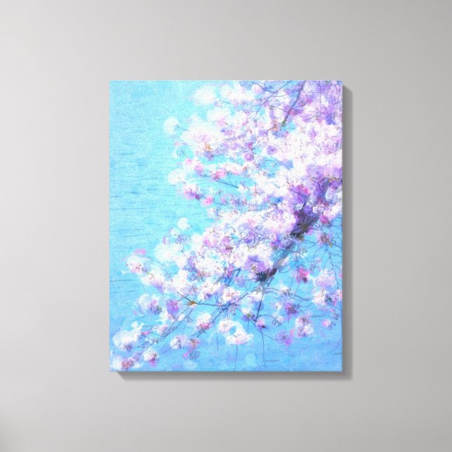 Cherry Tree Photo Painting Canvas Print (Front)