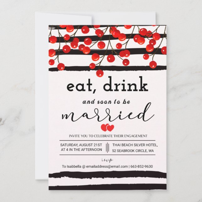 Cherry Tree Serenade Embracing Nature's Beauty Invitation (Front)