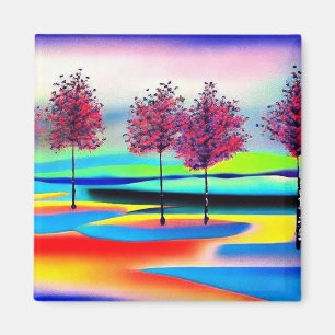 Cherry trees in flood water magnet