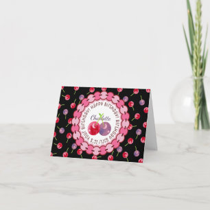 Cherry Watercolor Birthday Card