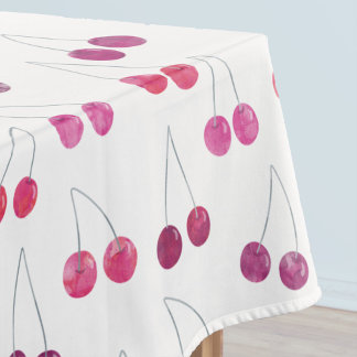 Cherry Watercolor Pattern Tablecloth