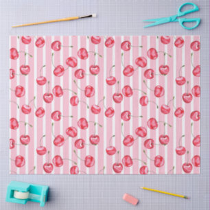 Cherry Watercolor Pattern Tissue Paper